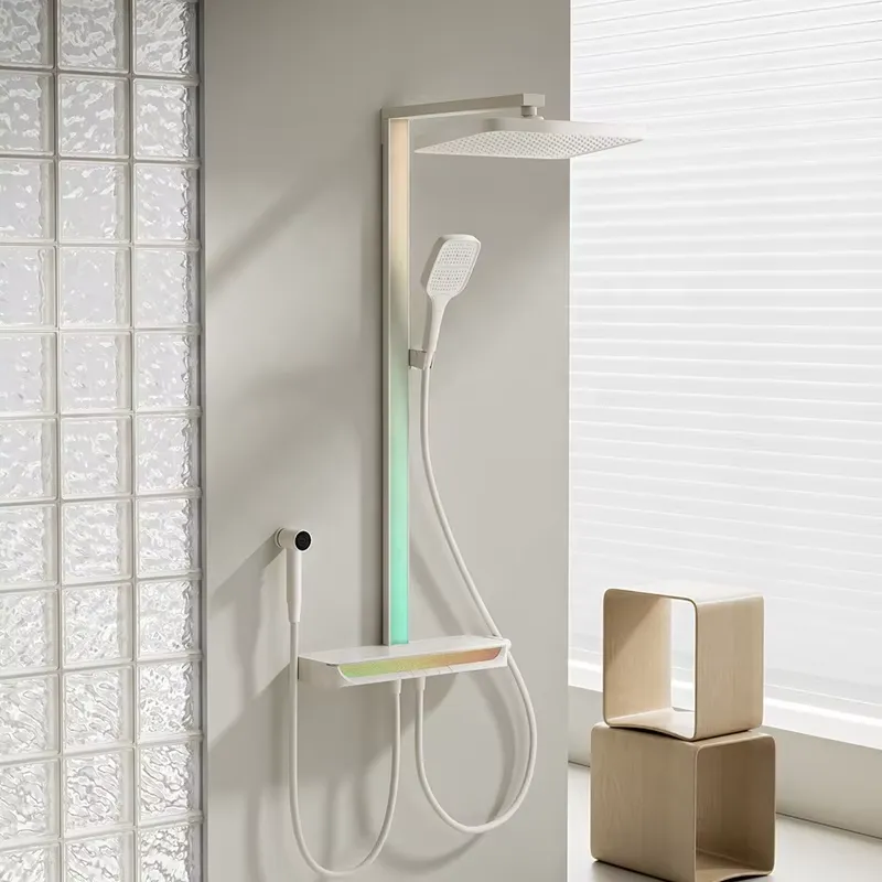 Spa & Wellness Dr Roy Sothers - Brass Digital Waterfall Shower Set Wall