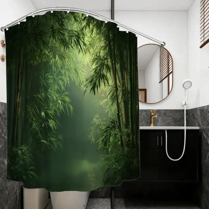 Bathroom Shower Curtain Bamboo - Spa Wellness Nature review and price