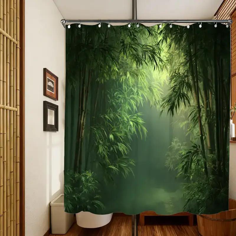 Bathroom Shower Curtain Bamboo - Spa Wellness Nature review and price