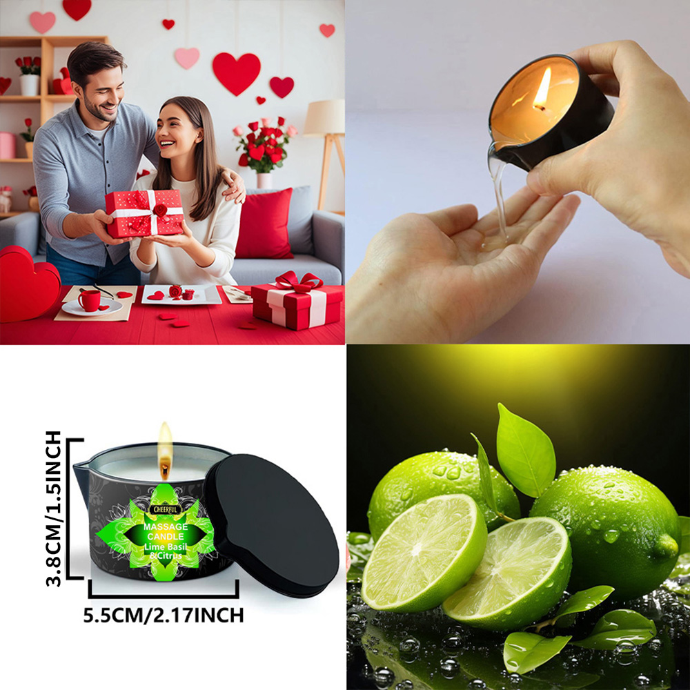 Lime Basil Citrus Massage Oil  - Massage Candle Melting review and price